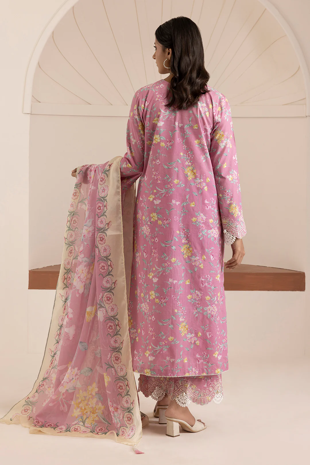 Embroidered Shirt Shalwar Dupatta - 0217 - Image 10