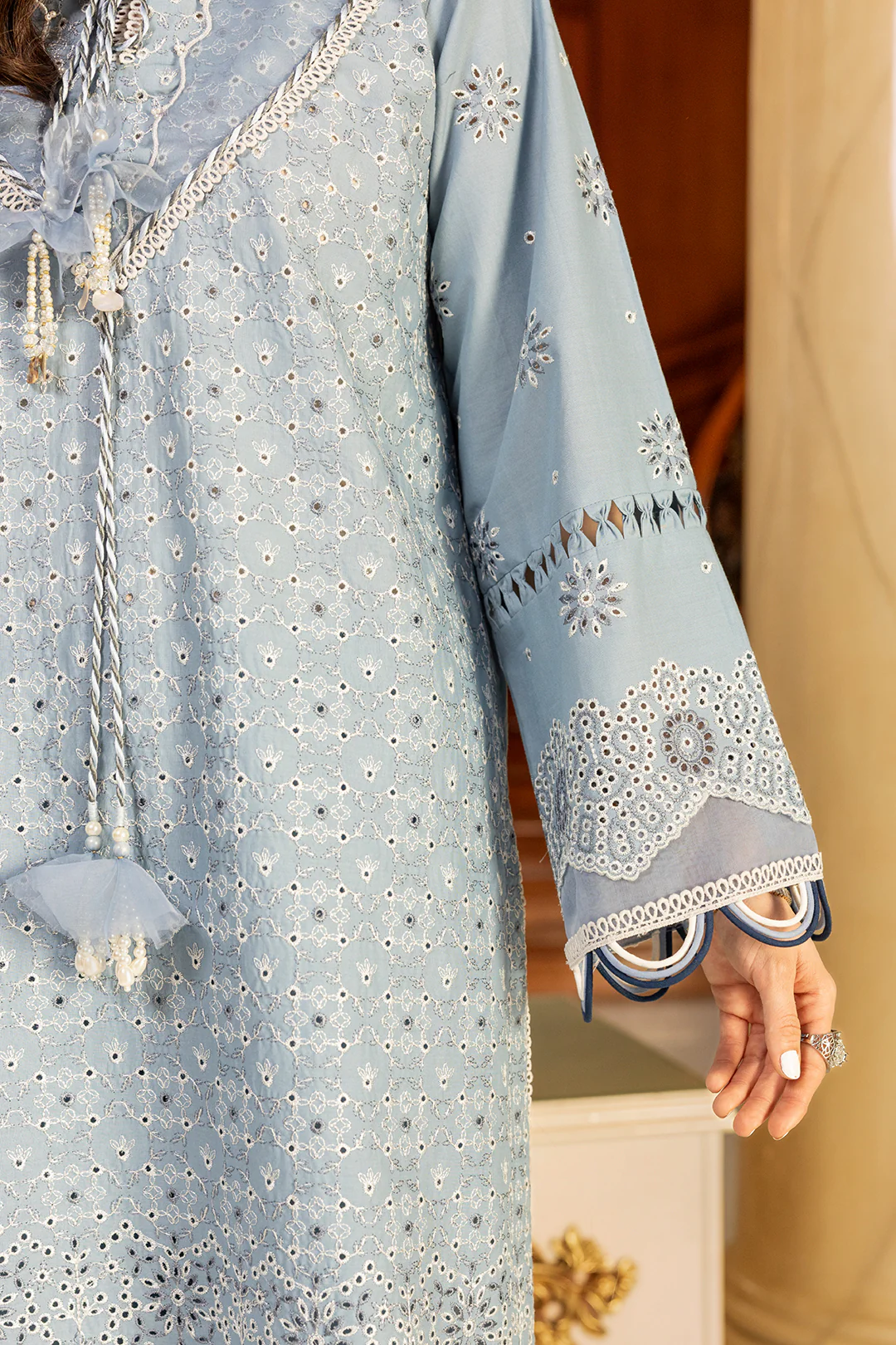Embroidered Shirt Shalwar Dupatta - 4003 - Image 5