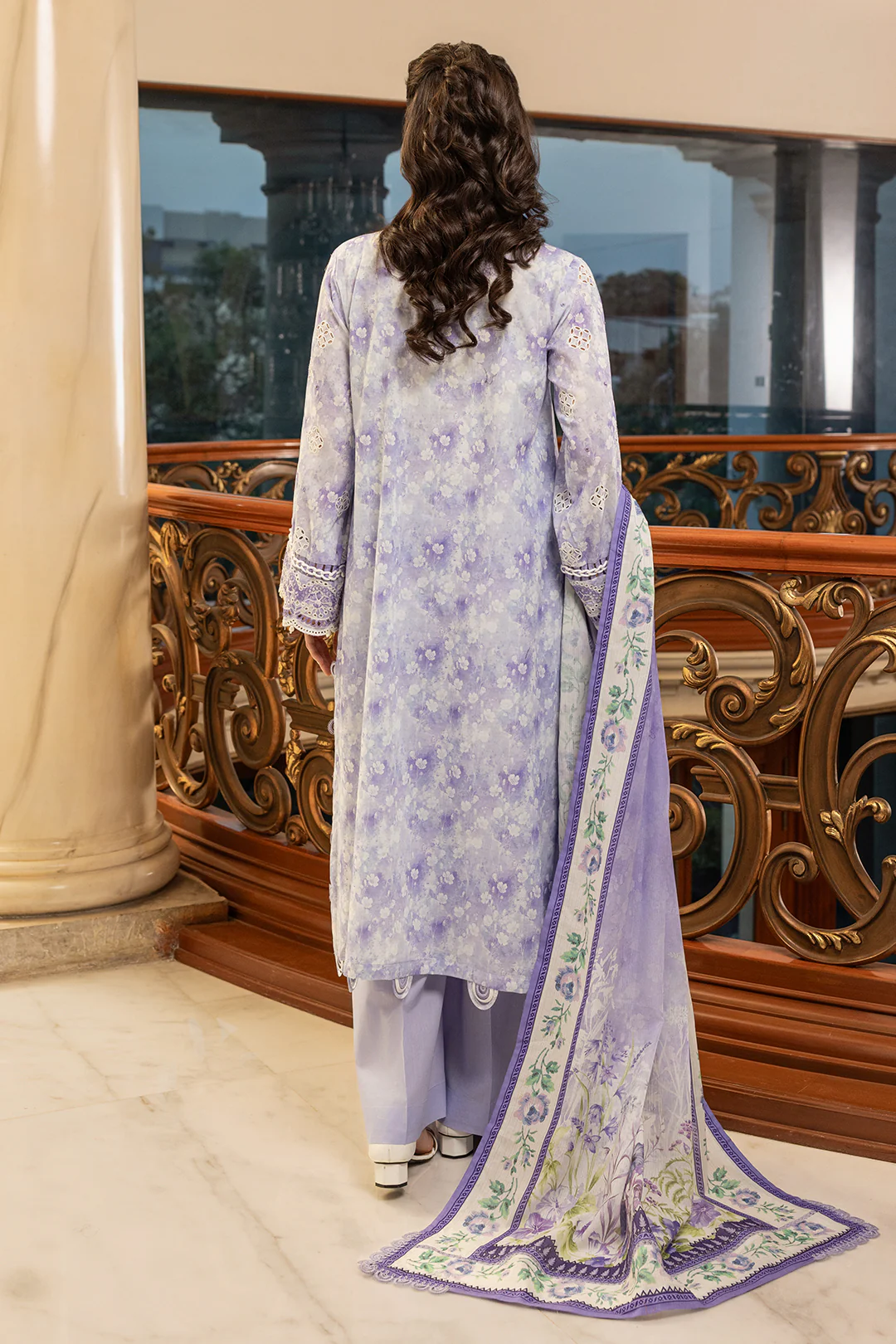 Embroidered Shirt Shalwar Dupatta - 4004 - Image 8