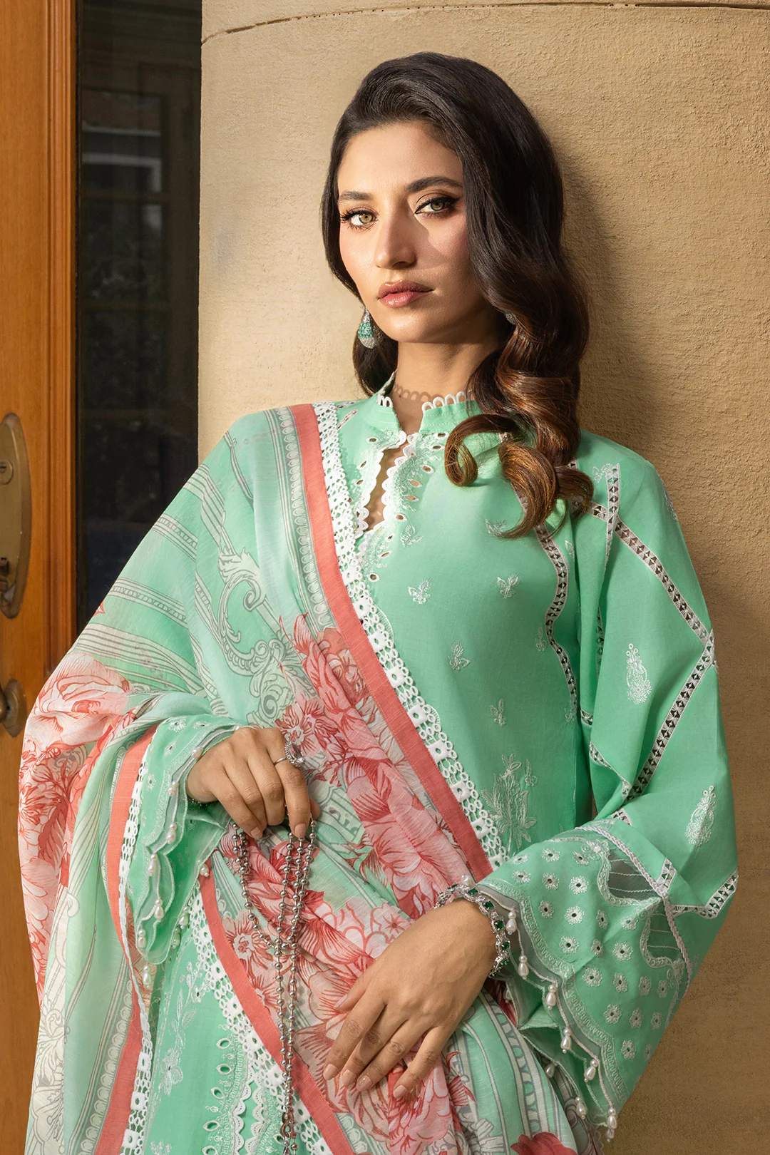 Embroidered Shirt Shalwar Dupatta - 4007 - Image 12