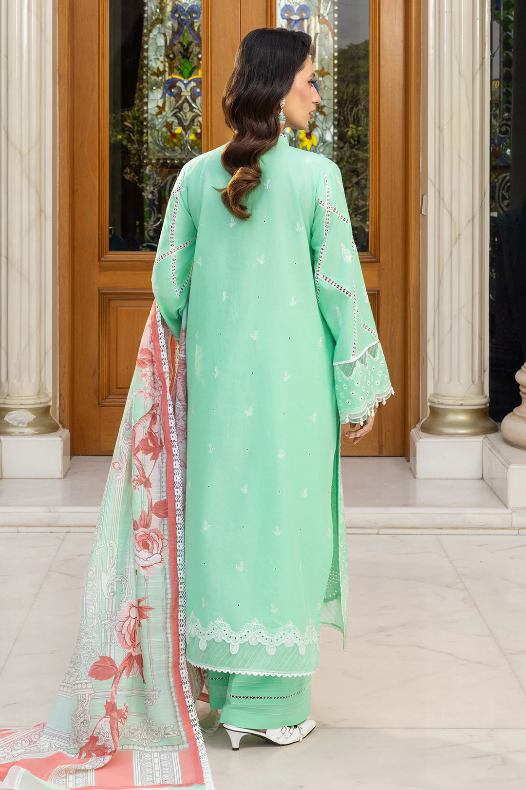 Embroidered Shirt Shalwar Dupatta - 4007 - Image 17