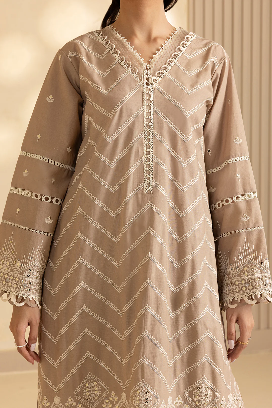 Embroidered Shirt Shalwar Dupatta - 4008 - Image 5