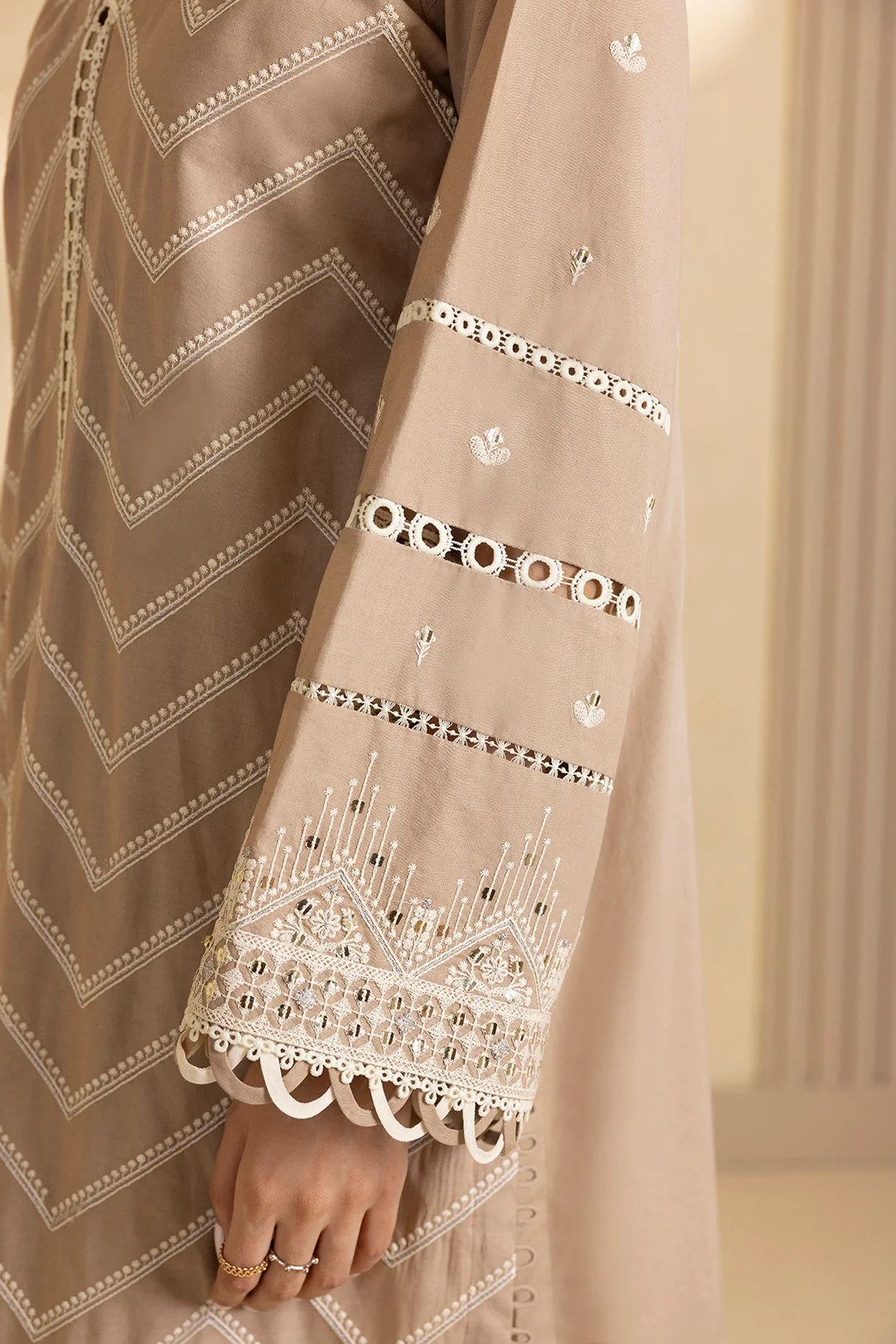 Embroidered Shirt Shalwar Dupatta - 4008 - Image 6