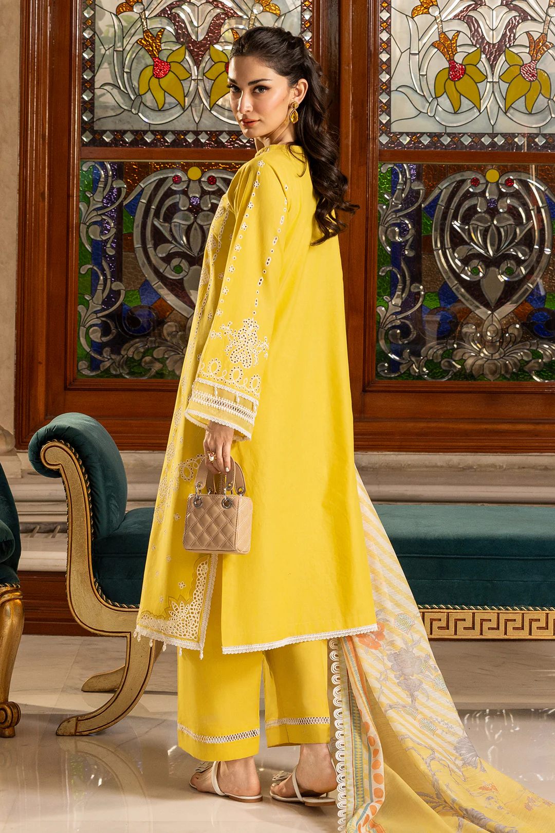 Embroidered Shirt Shalwar Dupatta - 4015 - Image 9