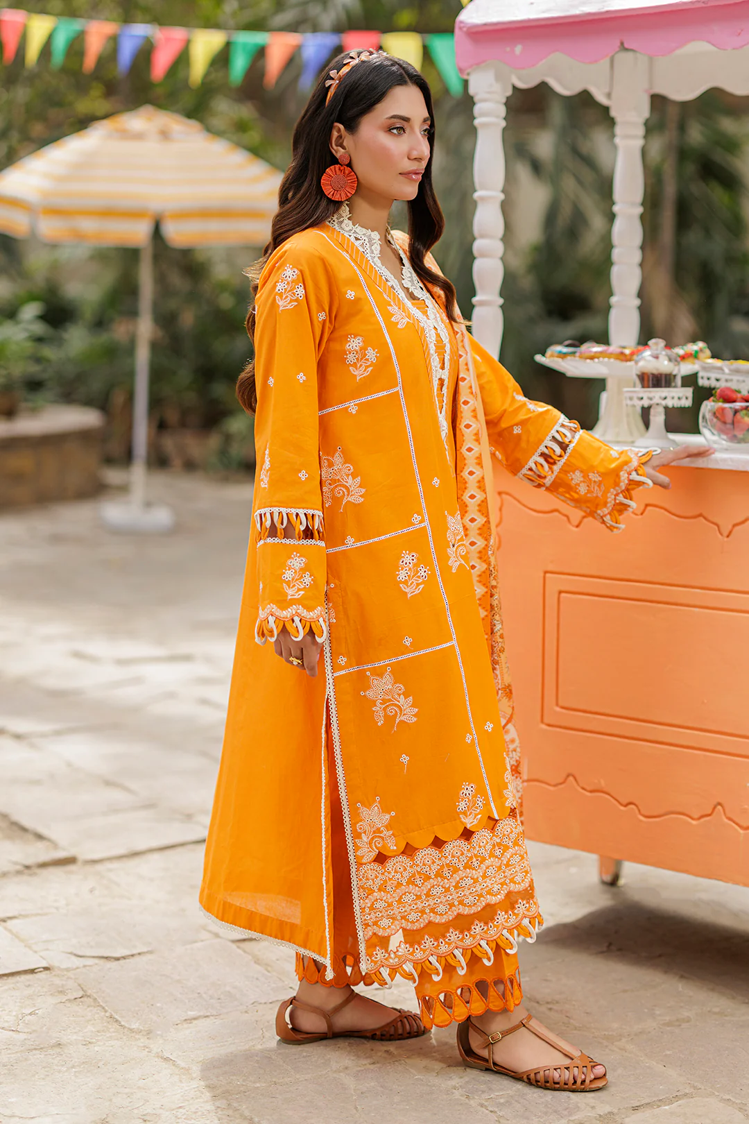 Embroidered Shirt Shalwar Dupatta - 4017 - Image 3