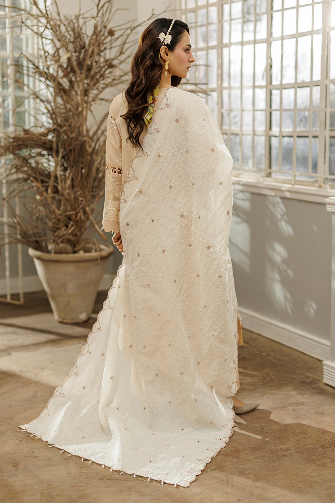 Embroidered Shirt Shalwar Dupatta - 4018 - Image 11
