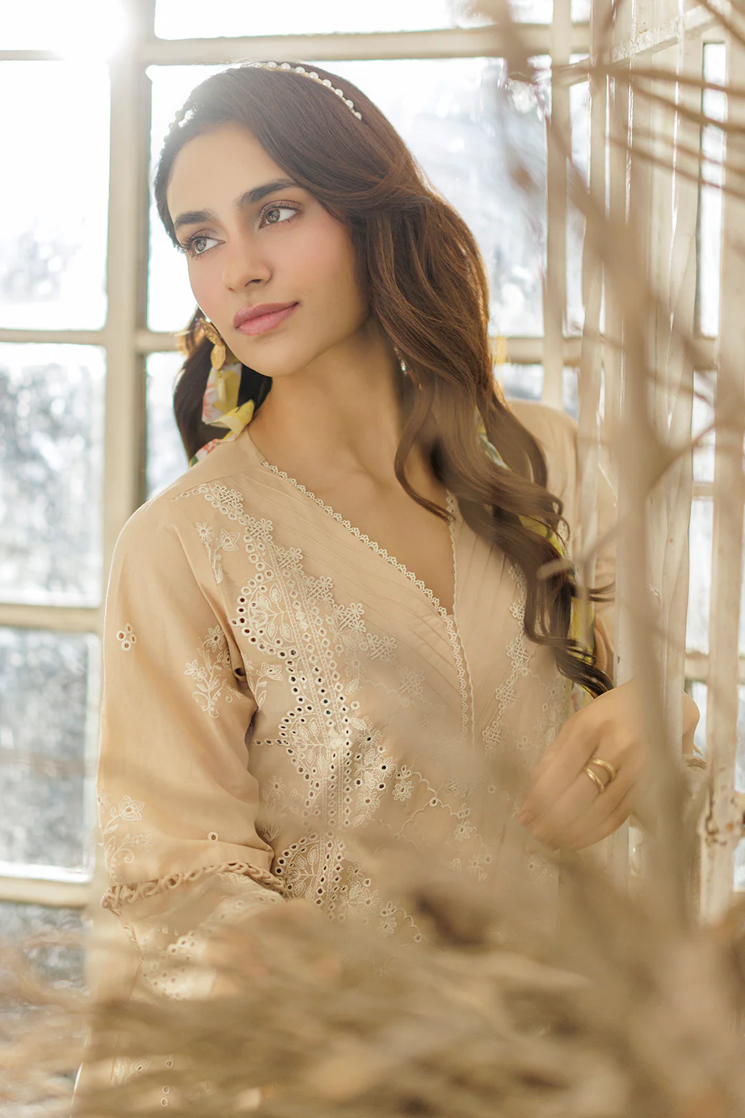 Embroidered Shirt Shalwar Dupatta - 4018 - Image 9