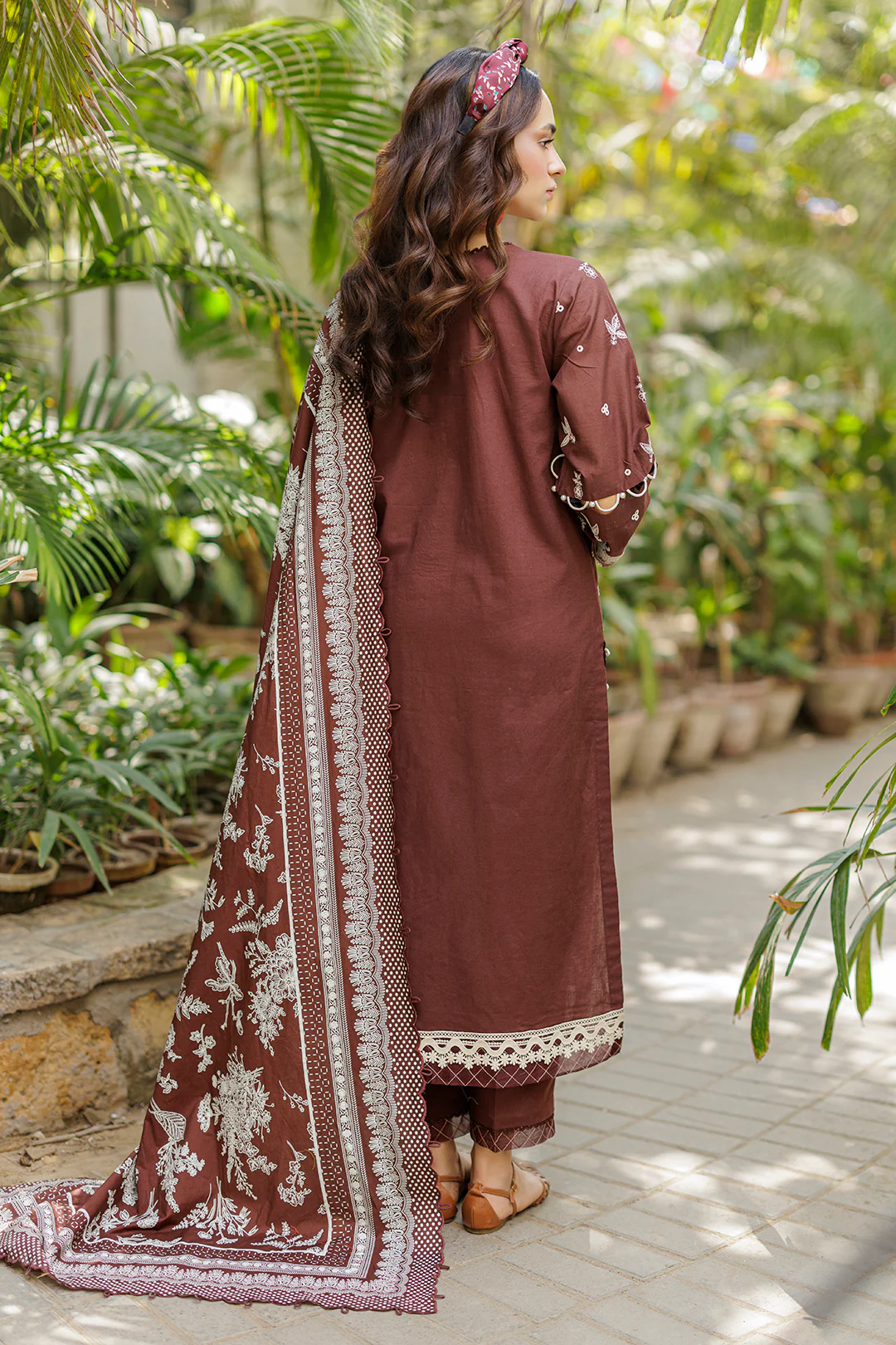 Embroidered Shirt Shalwar Dupatta - 4022 - Image 9