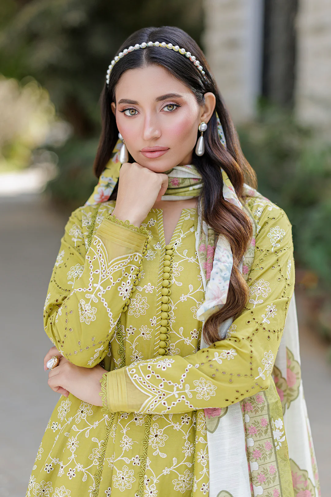 Embroidered Shirt Shalwar Dupatta - 4023 - Image 4