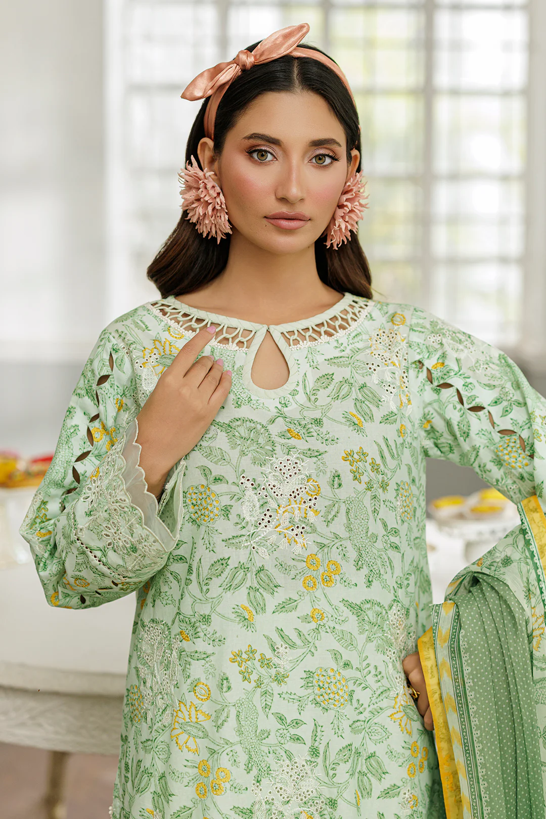 Embroidered Shirt Shalwar Dupatta - 4026 - Image 2
