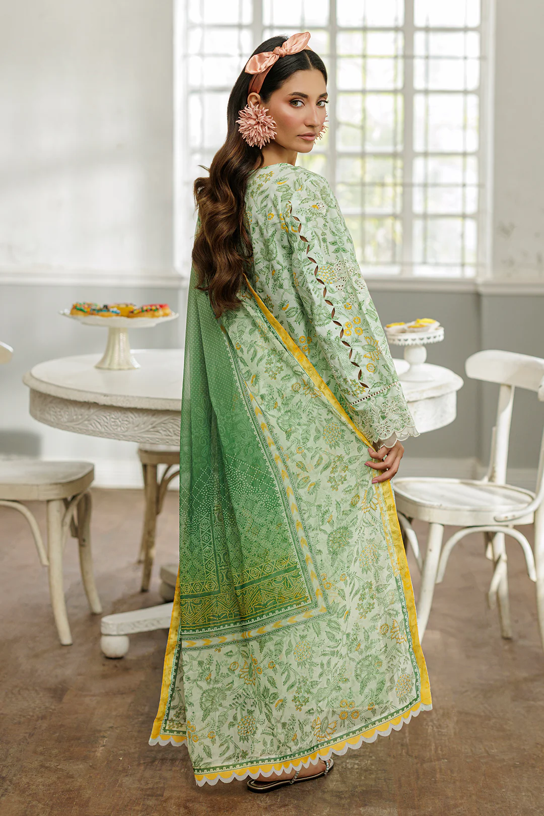 Embroidered Shirt Shalwar Dupatta - 4026 - Image 6