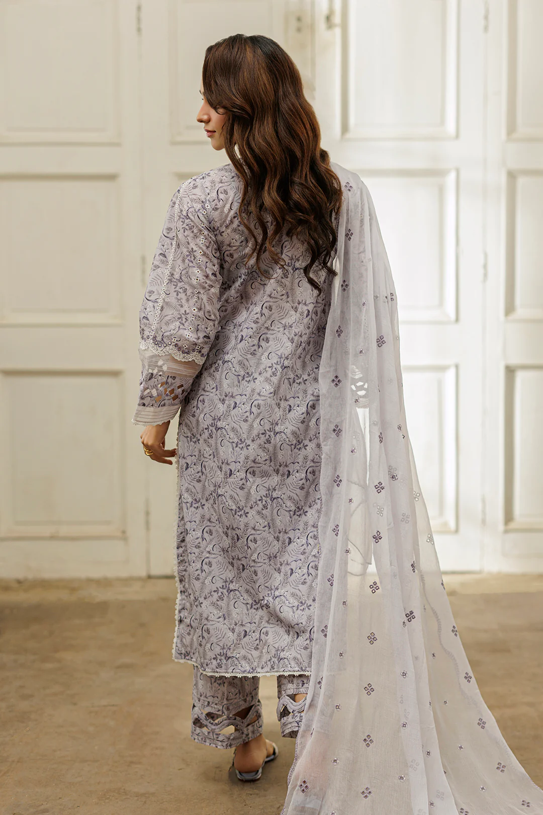 Embroidered Shirt Shalwar Dupatta - 4030 - Image 6