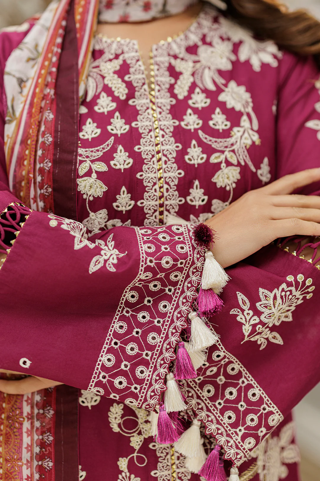 Embroidered Shirt Shalwar Dupatta - 4035 - Image 5