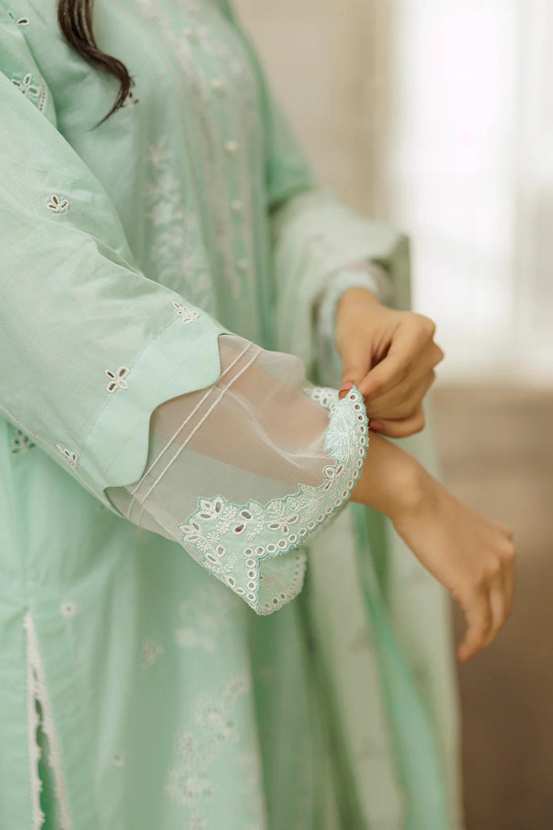 Embroidered Shirt Shalwar Dupatta - 4036 - Image 4