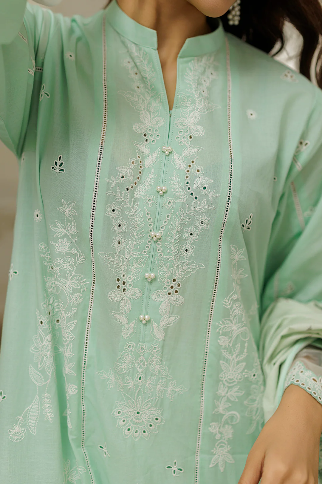 Embroidered Shirt Shalwar Dupatta - 4036 - Image 5