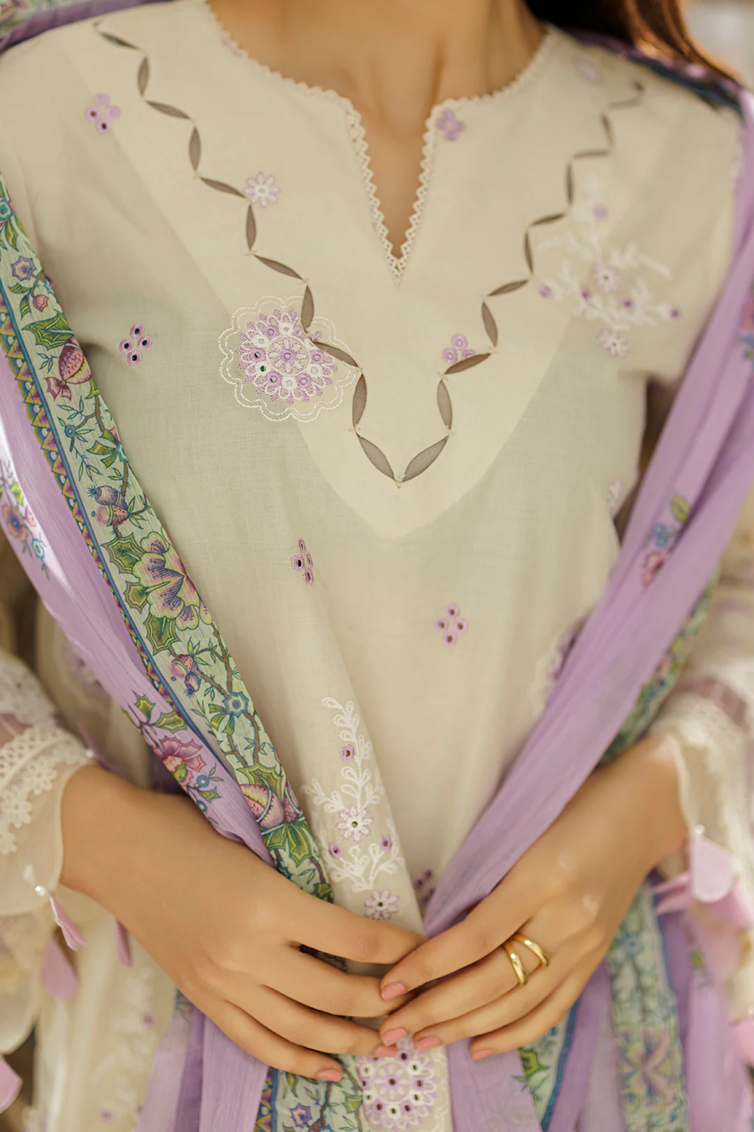 Embroidered Shirt Shalwar Dupatta - 4038 - Image 6