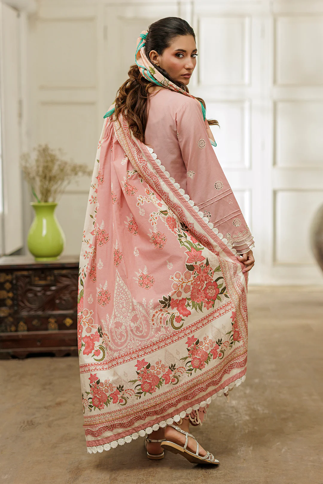 Embroidered Shirt Shalwar Dupatta - 4039 - Image 6