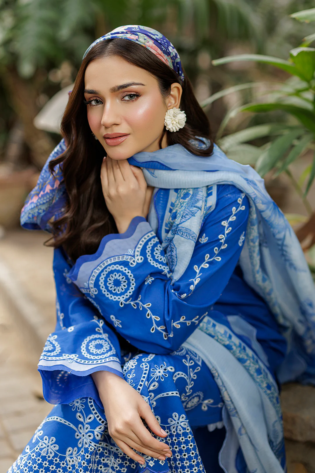 Embroidered Shirt Shalwar Dupatta - 4043 - Image 2