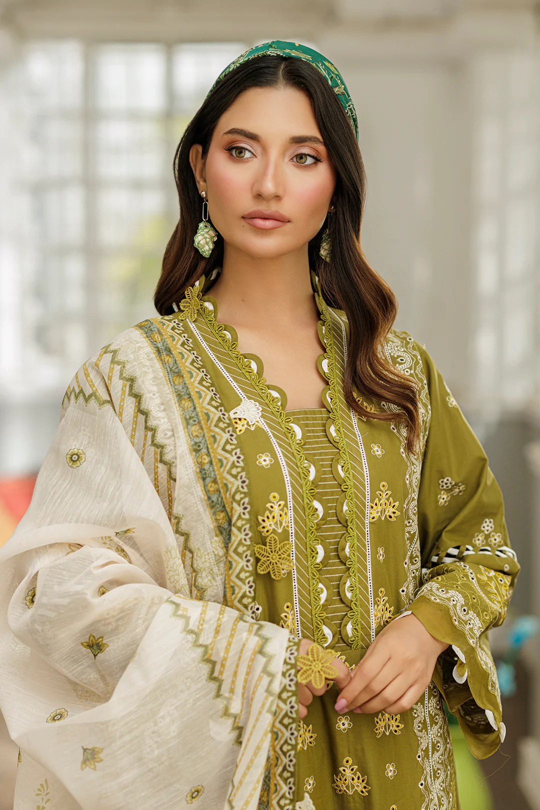 Embroidered Shirt Shalwar Dupatta - 4044 - Image 2