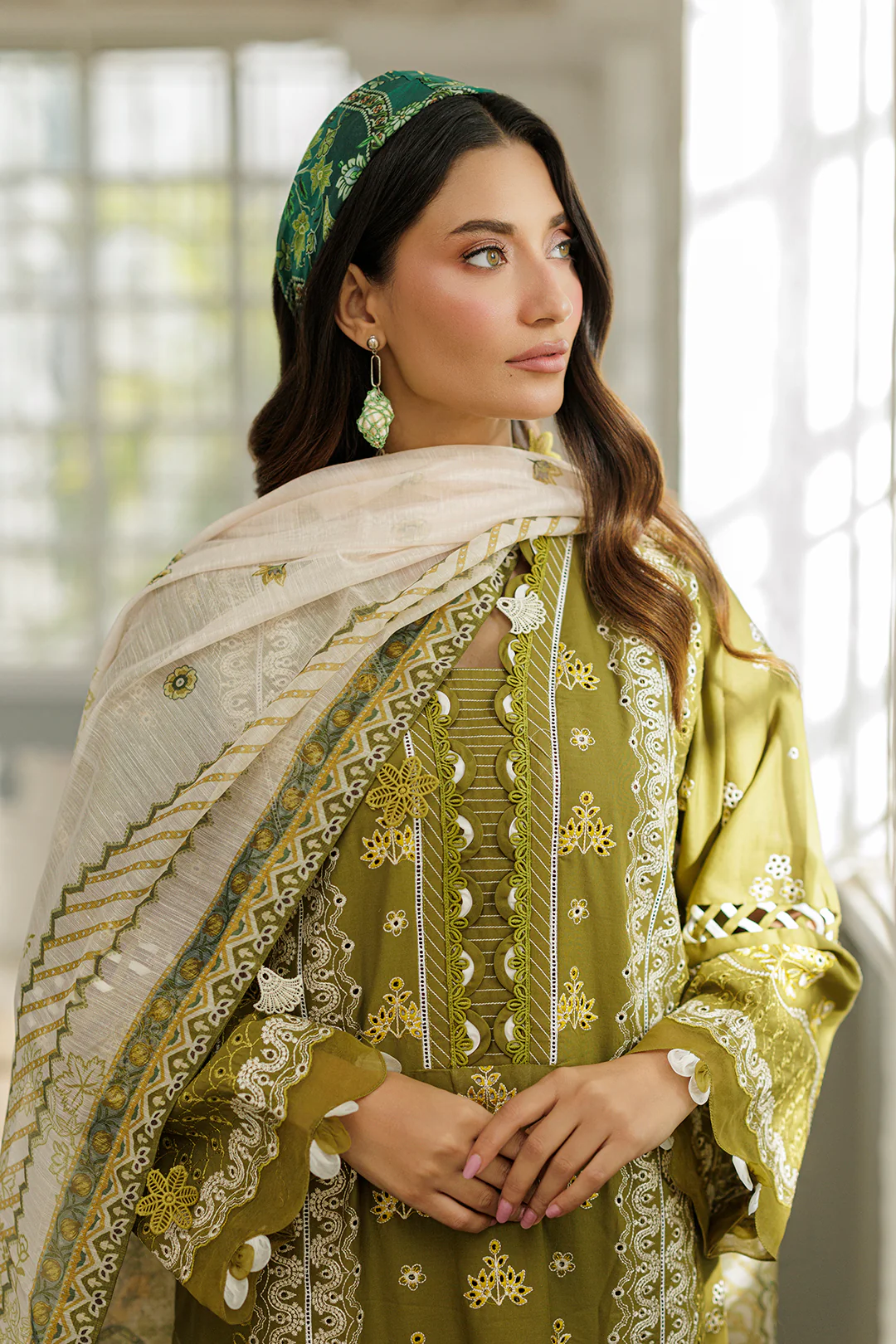 Embroidered Shirt Shalwar Dupatta - 4044 - Image 3