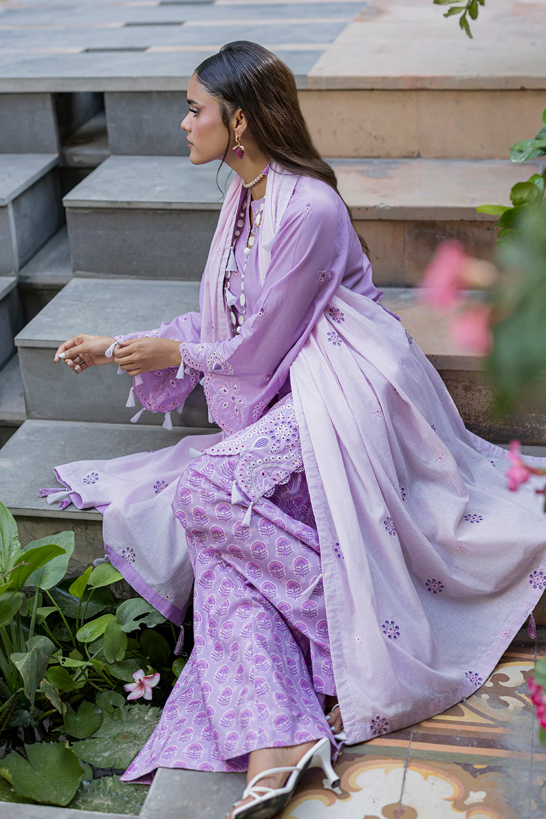 Embroidered Shirt Shalwar Dupatta - 4052 - Image 5