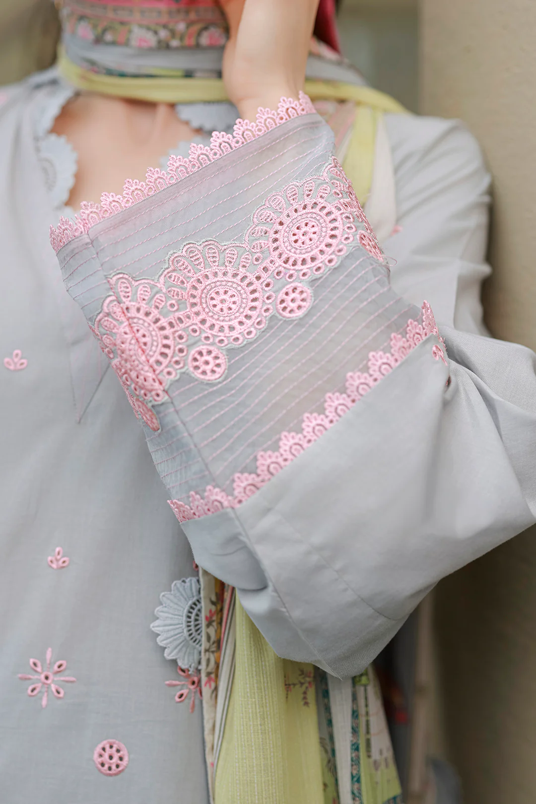 Embroidered Shirt Shalwar Dupatta - 4054 - Image 8