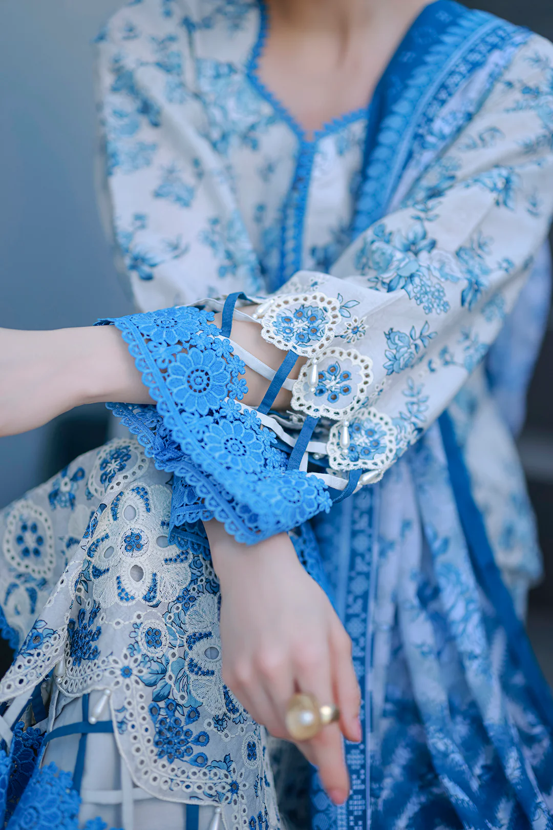 Embroidered Shirt Shalwar Dupatta - 4057 - Image 7