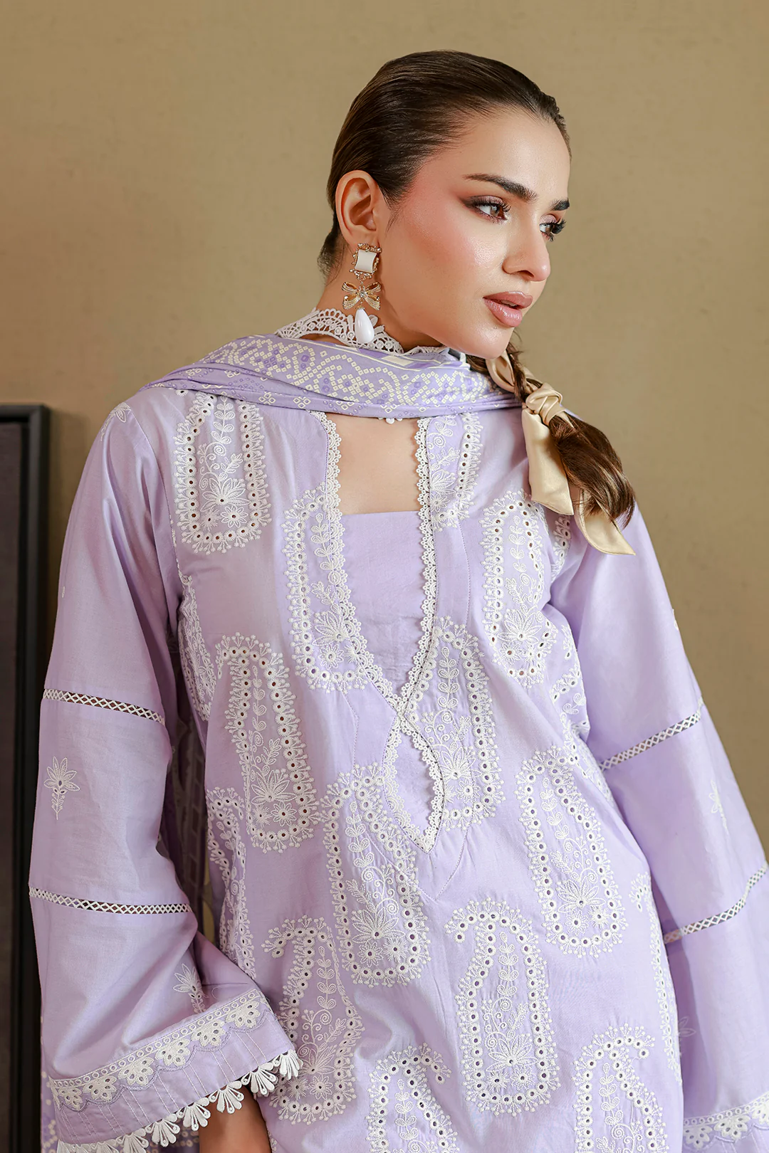 Embroidered Shirt Shalwar Dupatta - 4059 - Image 4