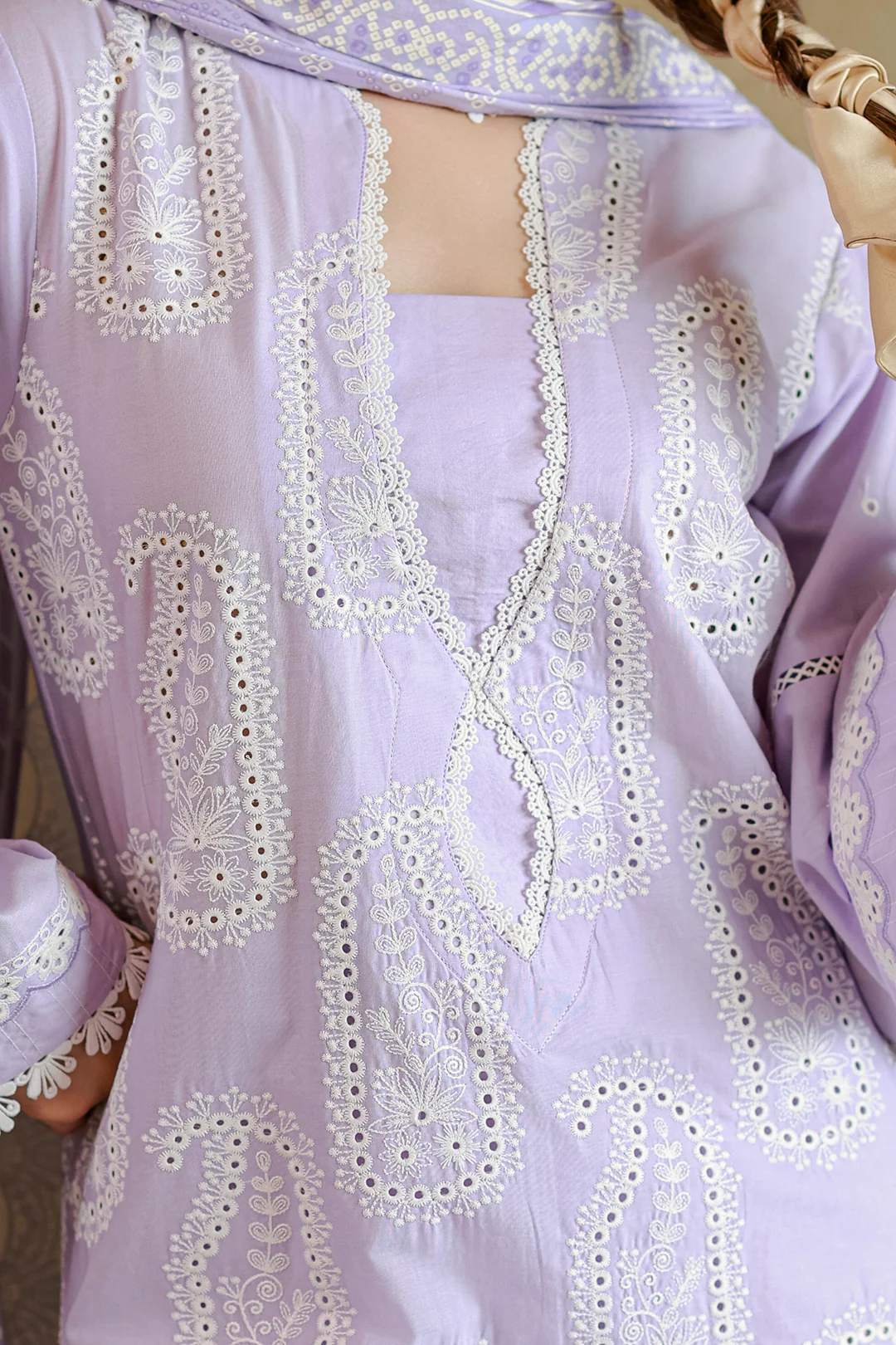 Embroidered Shirt Shalwar Dupatta - 4059 - Image 7