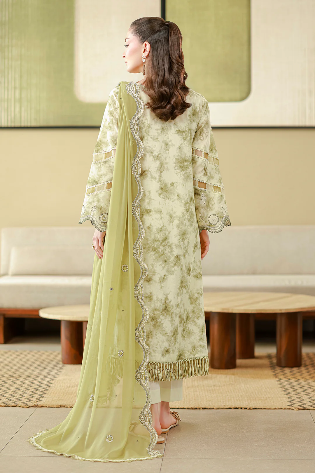 Embroidered Shirt Shalwar Dupatta - 4065 - Image 14