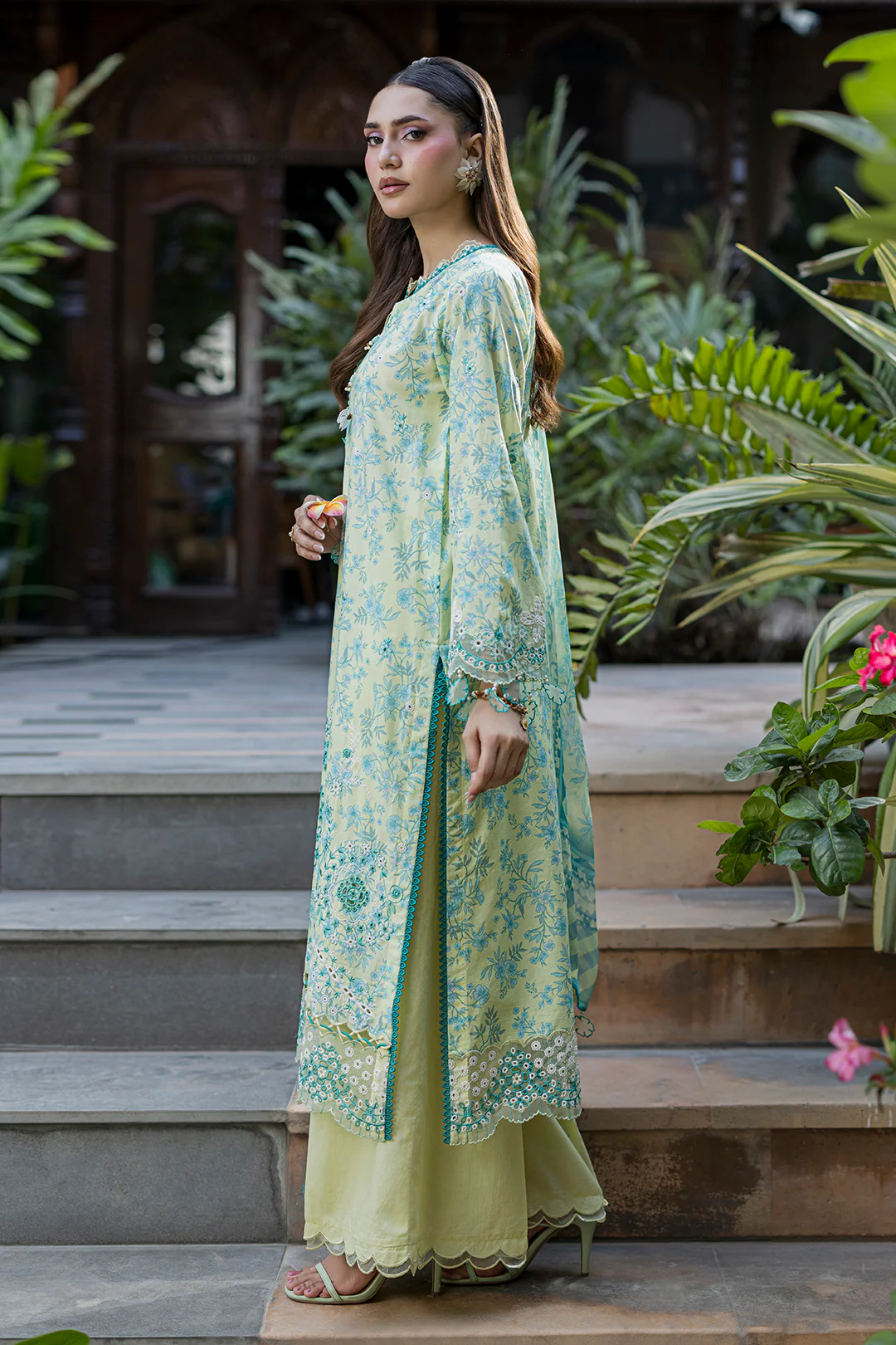 Embroidered Shirt Shalwar Dupatta - 4075 - Image 5