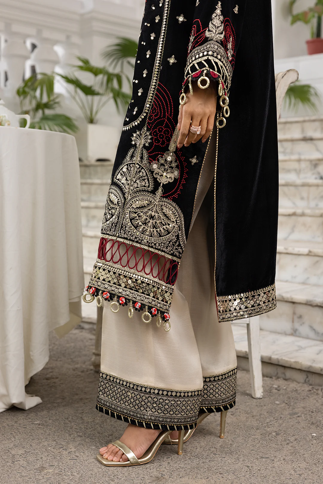 Embroidered Shirt Shalwar Dupatta - 4196 - Image 9