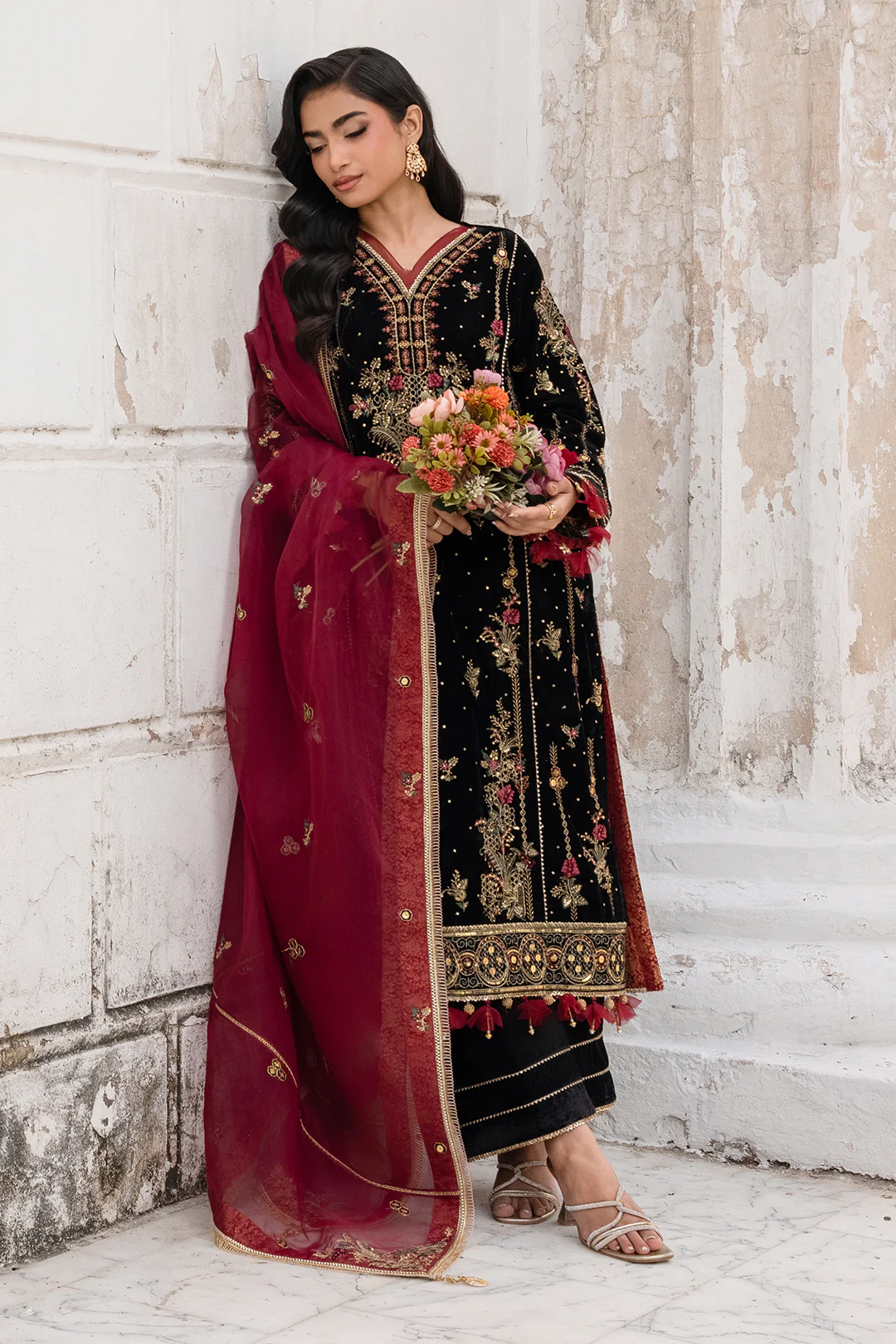 Embroidered Shirt Shalwar Dupatta - 4197 - Image 13