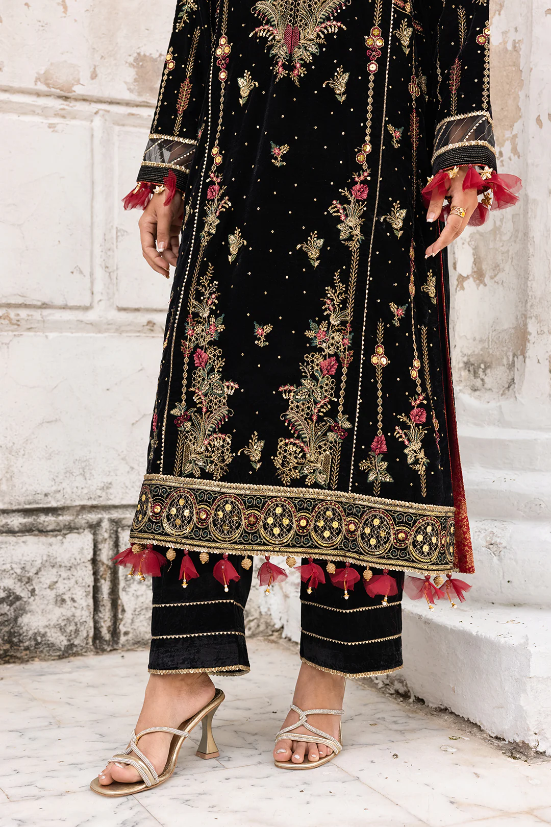 Embroidered Shirt Shalwar Dupatta - 4197 - Image 5