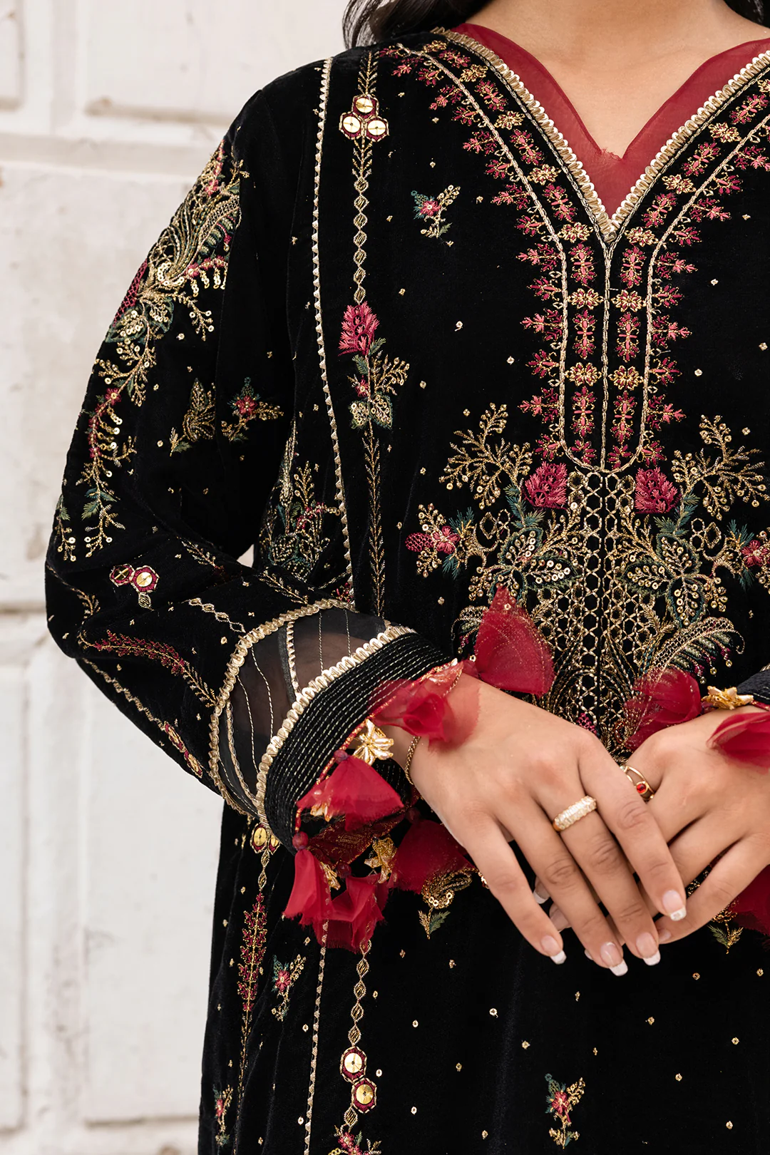 Embroidered Shirt Shalwar Dupatta - 4197 - Image 6