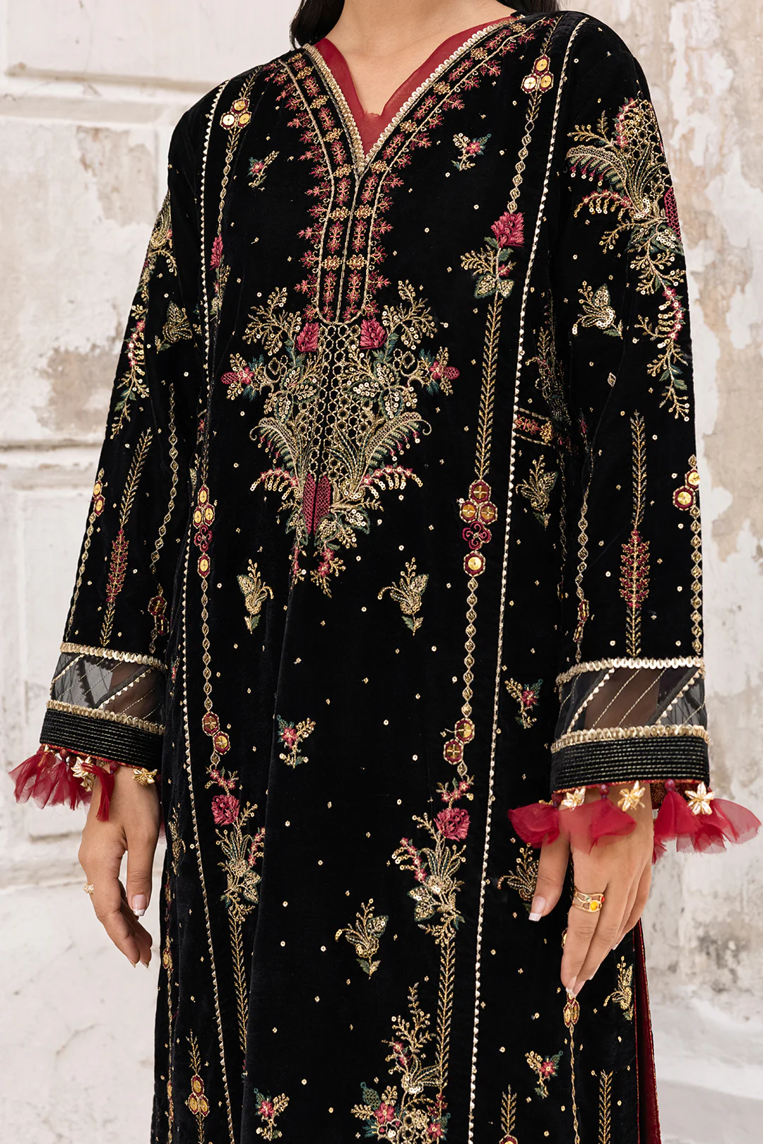 Embroidered Shirt Shalwar Dupatta - 4197 - Image 7