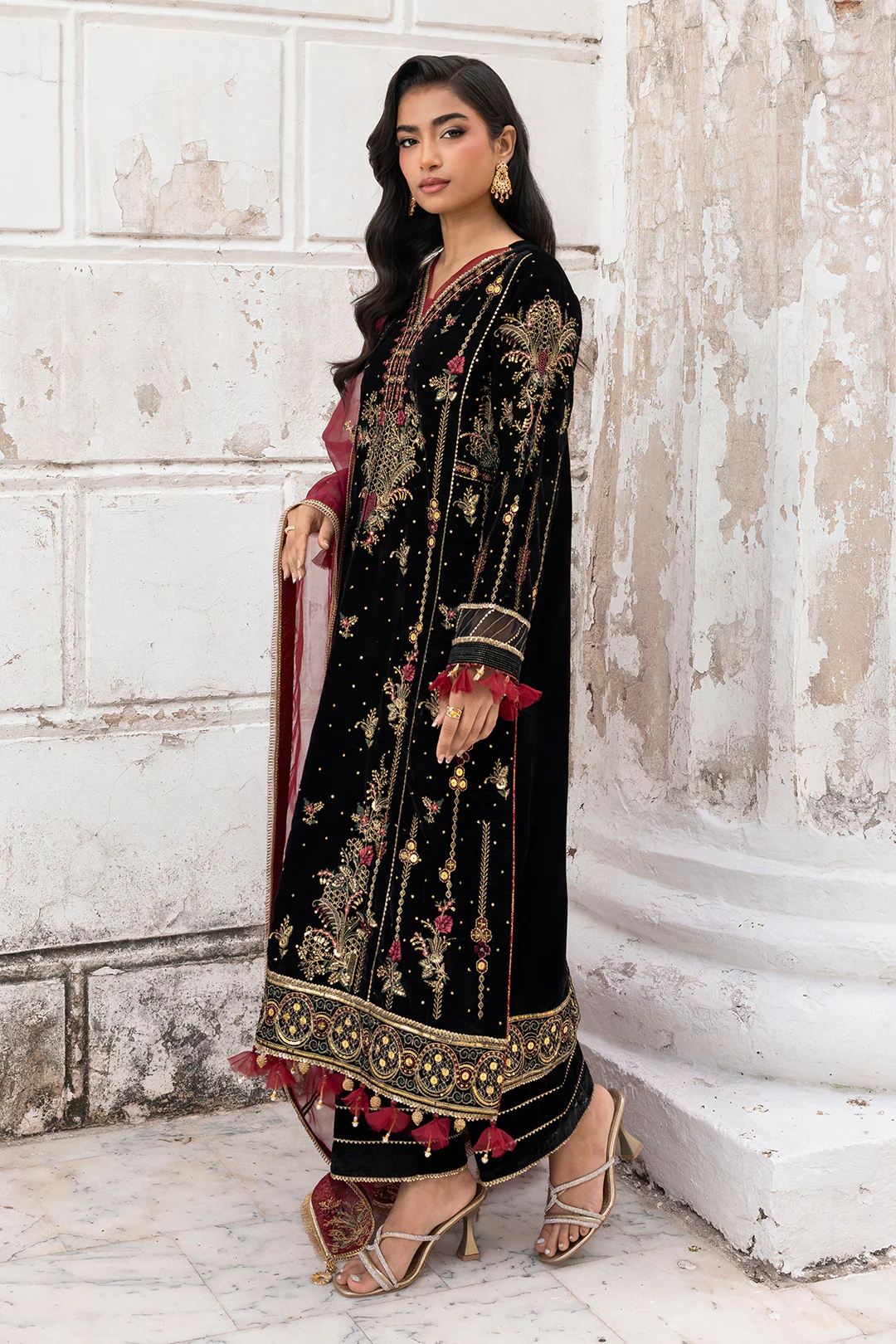 Embroidered Shirt Shalwar Dupatta - 4197 - Image 8