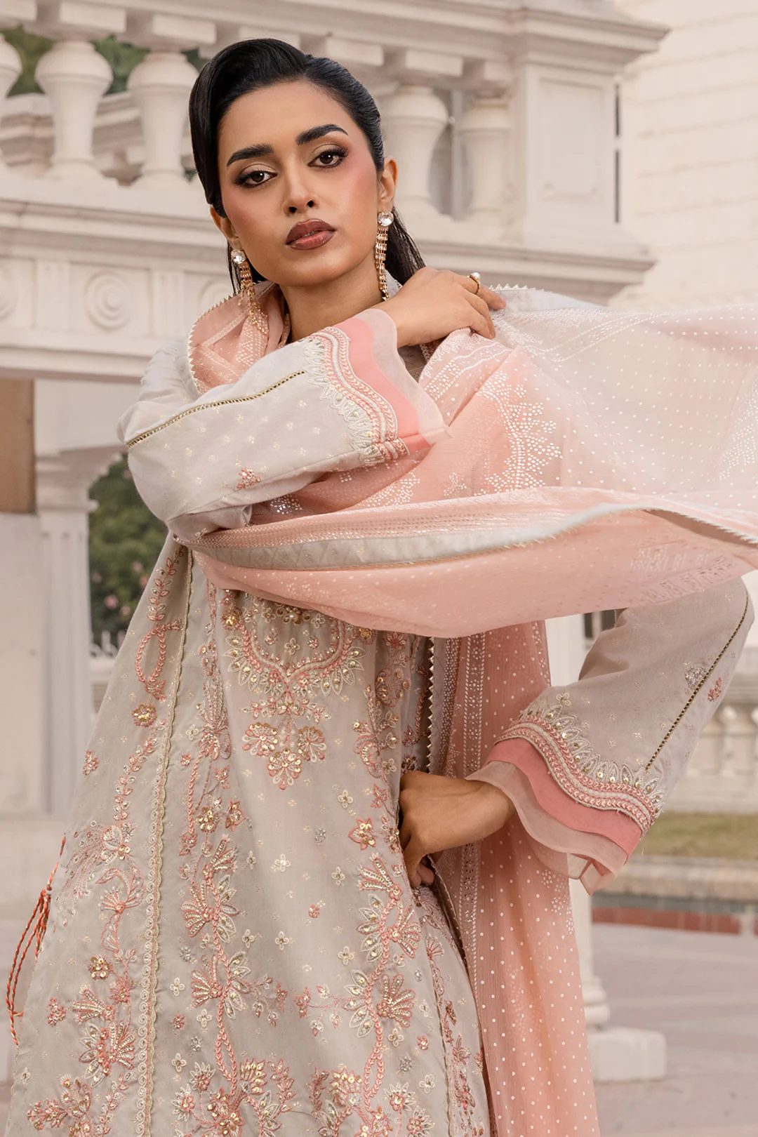 Embroidered Shirt Shalwar Dupatta - 4199 - Image 11