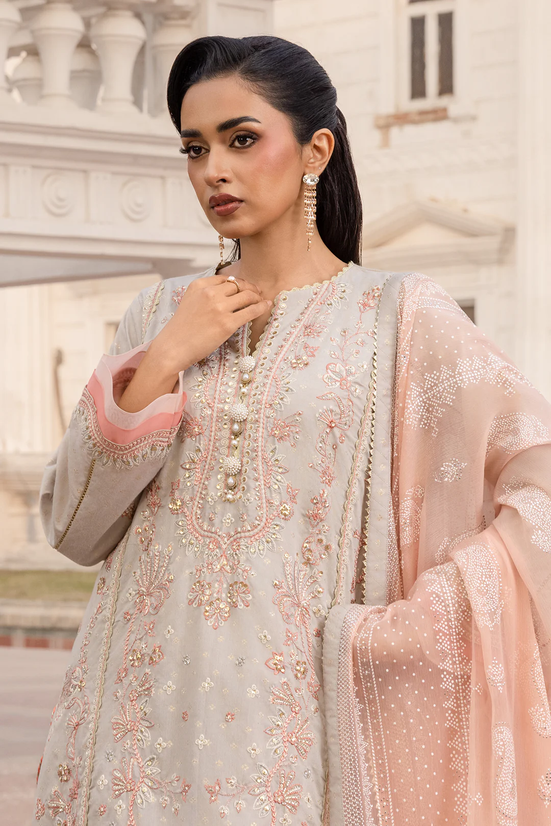 Embroidered Shirt Shalwar Dupatta - 4199 - Image 13