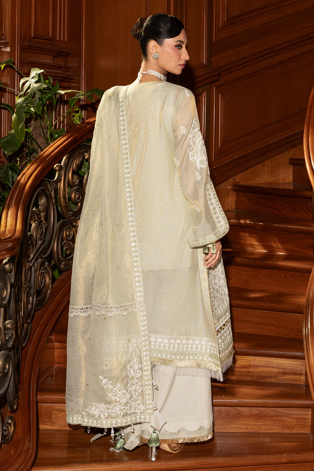 Embroidered Shirt Shalwar Dupatta - 4201 - Image 9