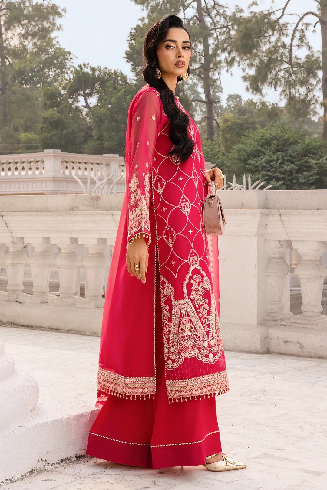 Embroidered Shirt Shalwar Dupatta - 4202 - Image 15
