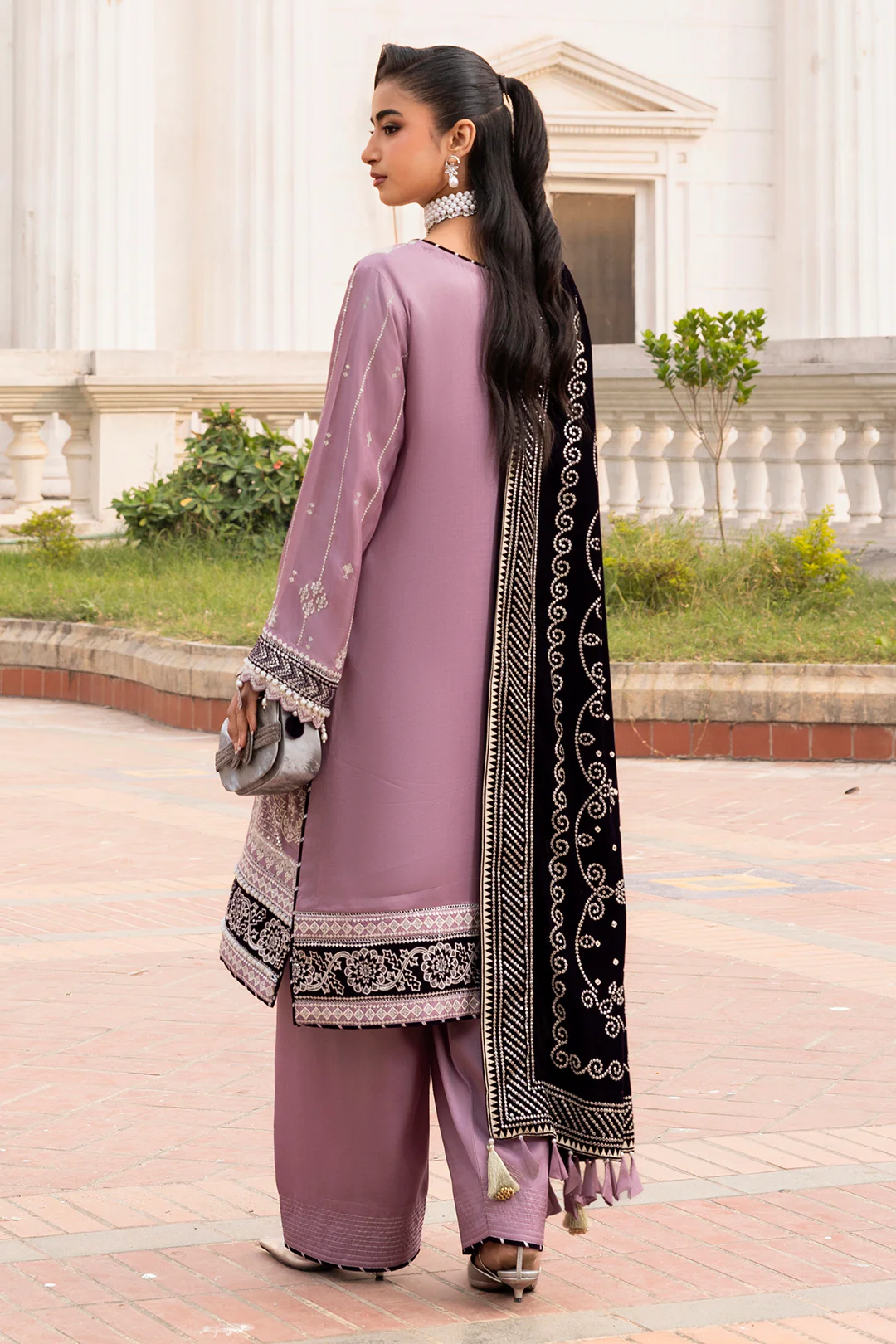 Embroidered Shirt Shalwar Dupatta - 4204 - Image 14