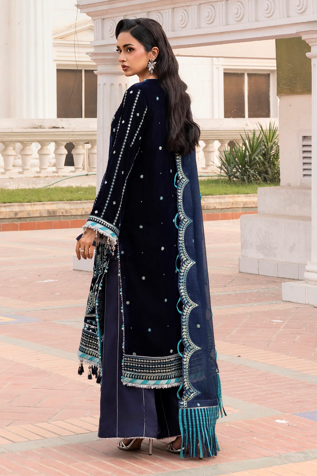 Embroidered Shirt Shalwar Dupatta - 4206 - Image 4