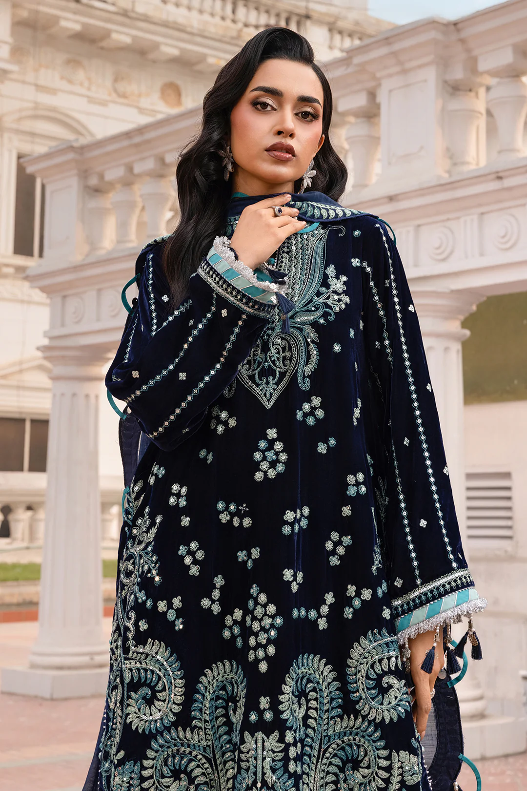 Embroidered Shirt Shalwar Dupatta - 4206 - Image 6