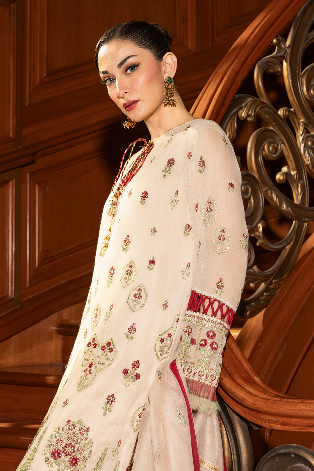 Embroidered Shirt Shalwar Dupatta - 4208 - Image 6