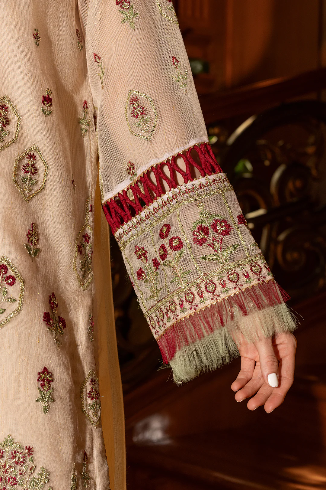 Embroidered Shirt Shalwar Dupatta - 4208 - Image 9