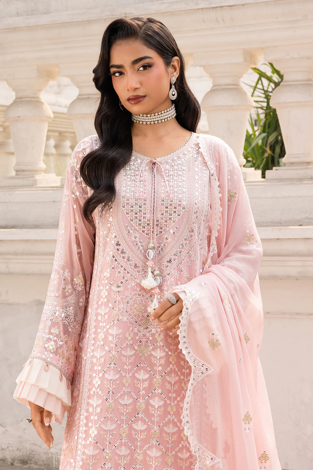 Embroidered Shirt Shalwar Dupatta - 4209 - Image 13