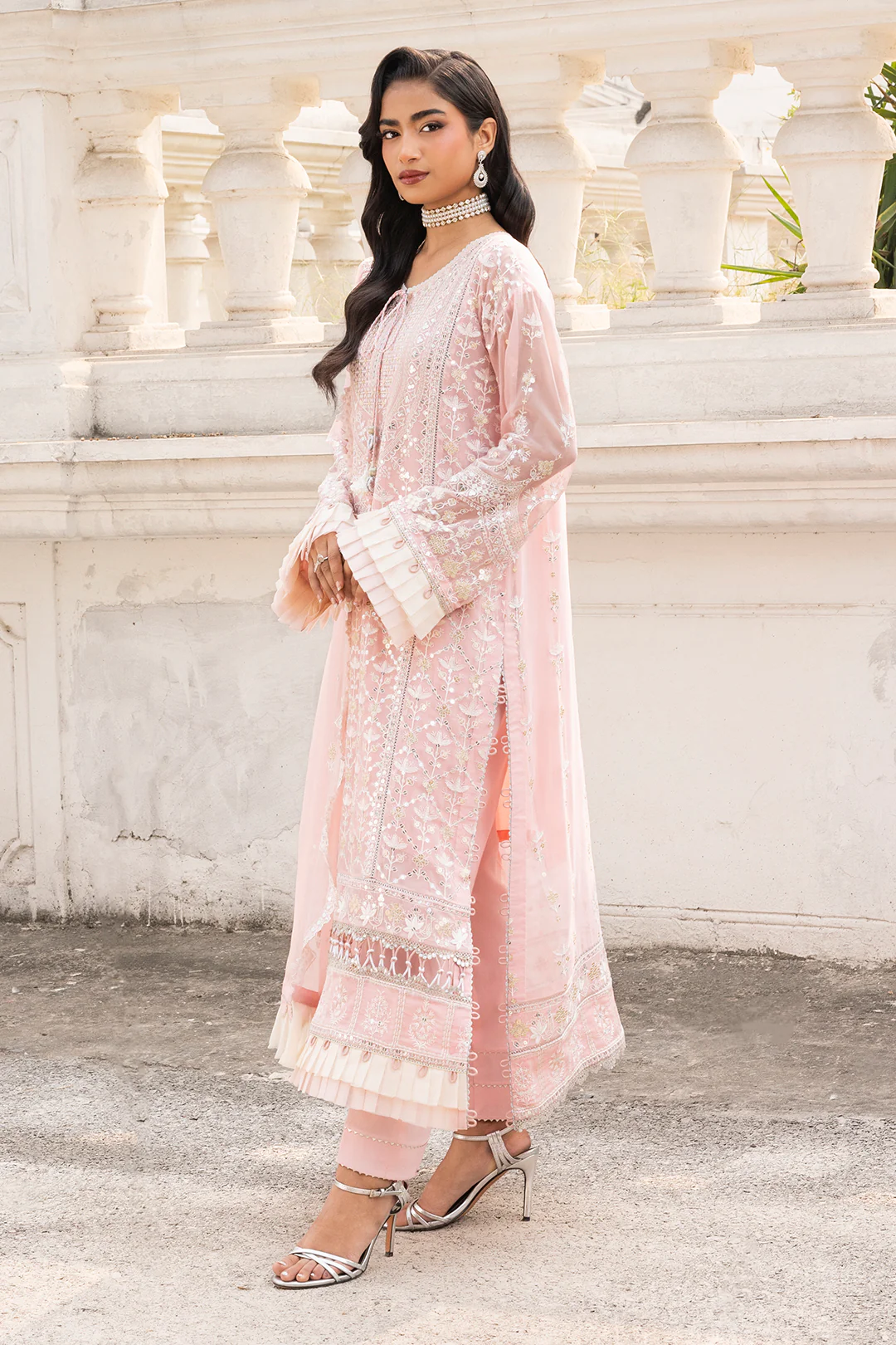 Embroidered Shirt Shalwar Dupatta - 4209 - Image 7