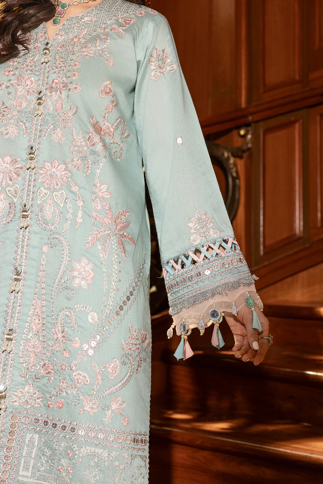 Embroidered Shirt Shalwar Dupatta - 4211 - Image 10
