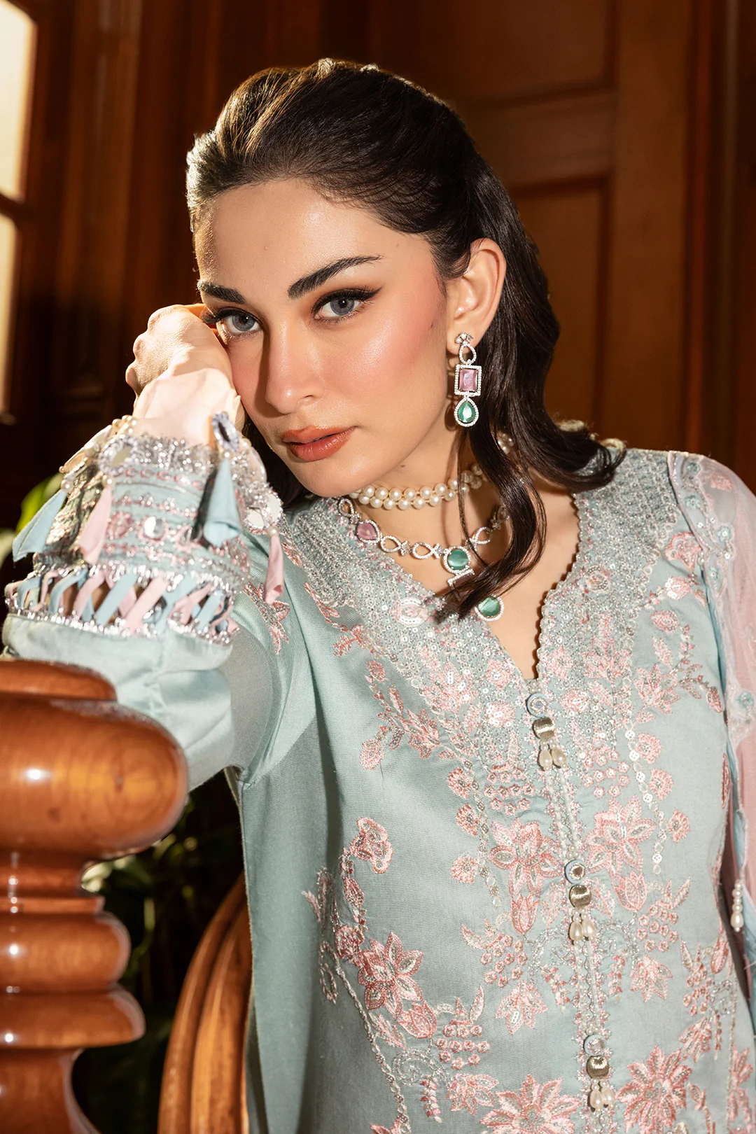 Embroidered Shirt Shalwar Dupatta - 4211 - Image 8